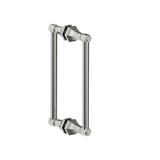 Kartners - PISA - 12-inch Double Shower Door Handle-Brushed Nickel - Brushed Nickel