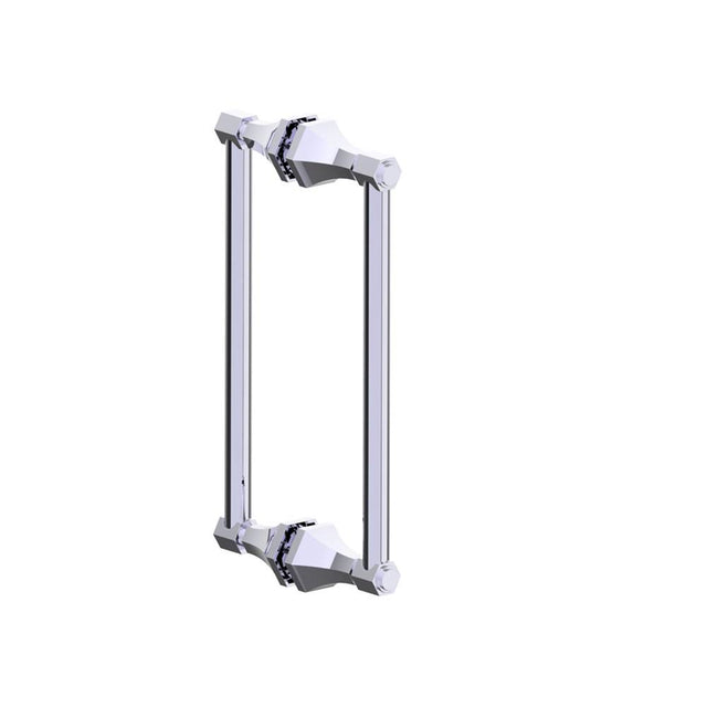 Kartners - PISA - 12-inch Double Shower Door Handle-Polished Chrome - Polished Chrome