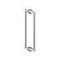 Kartners - PISA - 18-inch Double Shower Door Handle-Polished Chrome - Polished Chrome