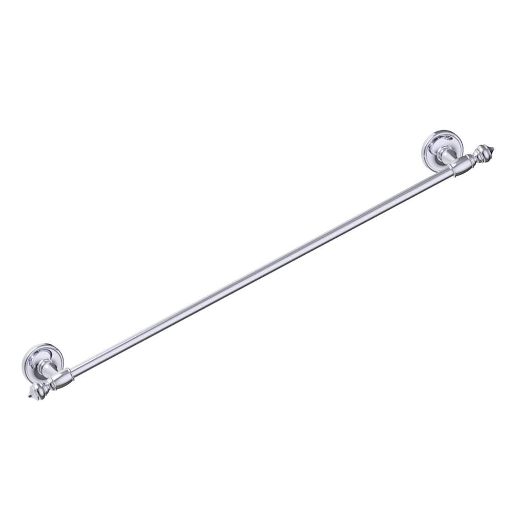 Kartners - LYON - 24-inch Bathroom Towel Bar-Polished Chrome - Polished Chrome