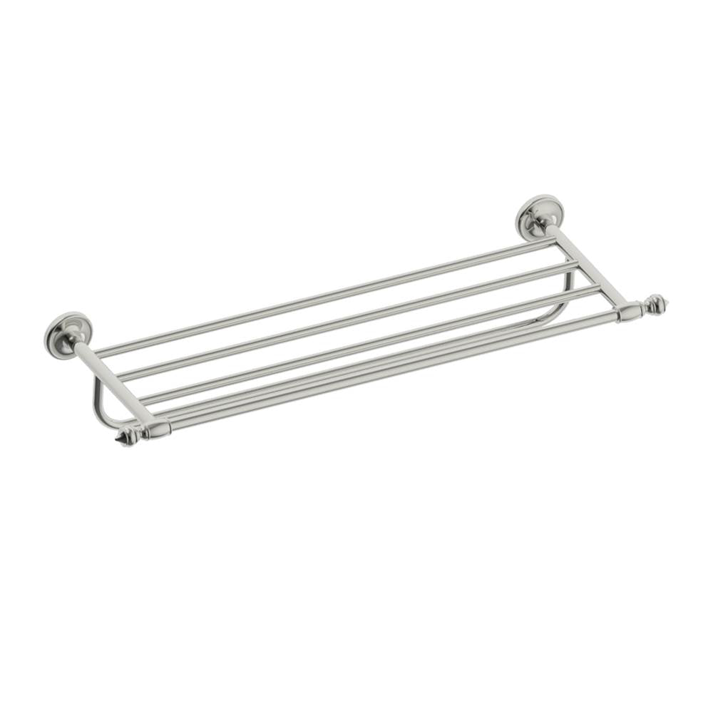 Kartners - LYON - Towel Shelf with 24-inch Bathroom Towel Bar-Polished Nickel - Polished Nickel