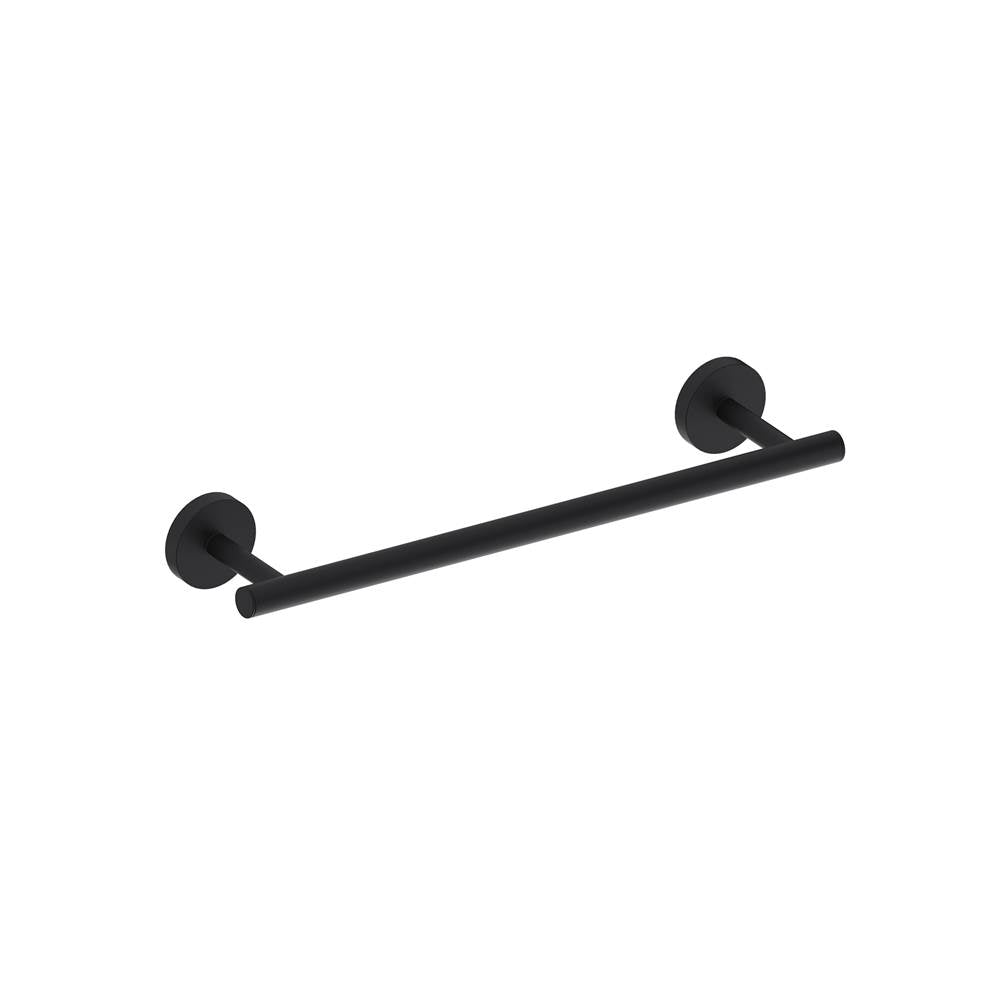 Kartners - BUILDERS - 12-inch Bathroom Towel Bar-Matte Black - Matte Black