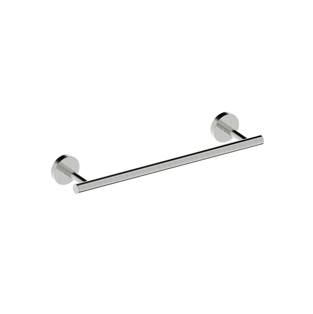 Kartners - BUILDERS - 12-inch Bathroom Towel Bar-Brushed Nickel - Brushed Nickel