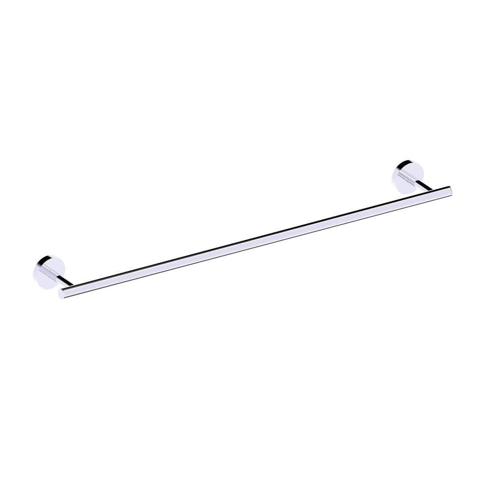 Kartners - BUILDERS - 24-inch Bathroom Towel Bar-Polished Chrome - Polished Chrome