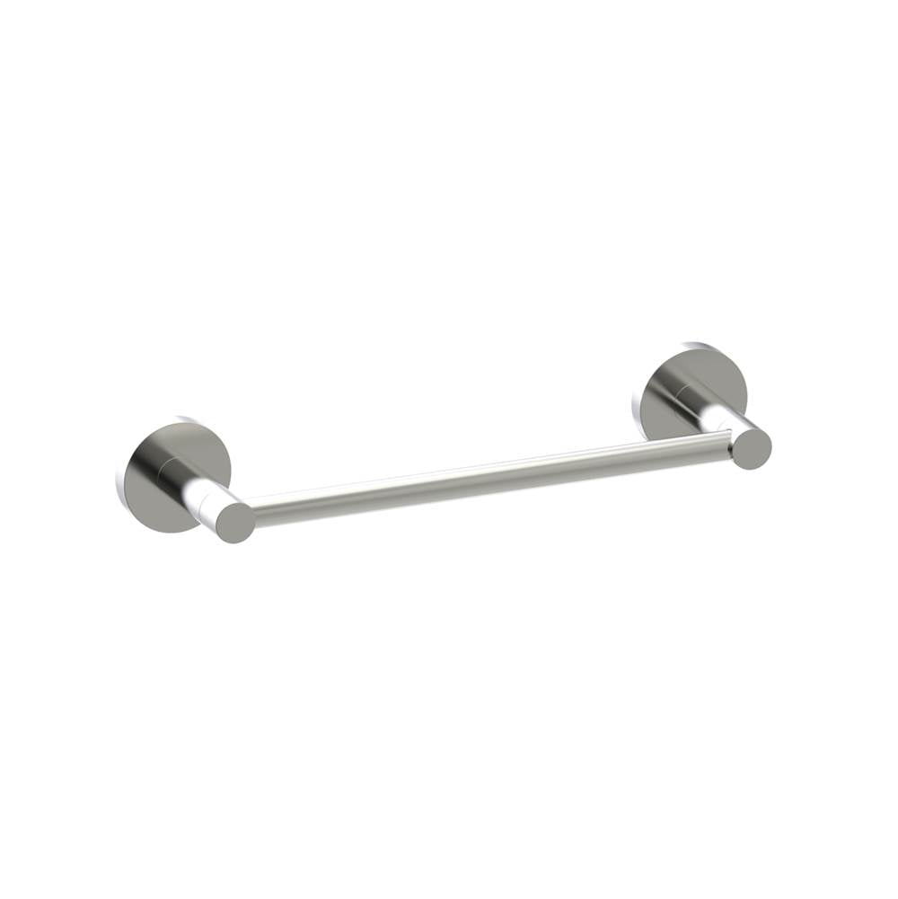 Kartners - CIRCO - 9-inch Bathroom Towel Bar-Brushed Nickel - Brushed Nickel