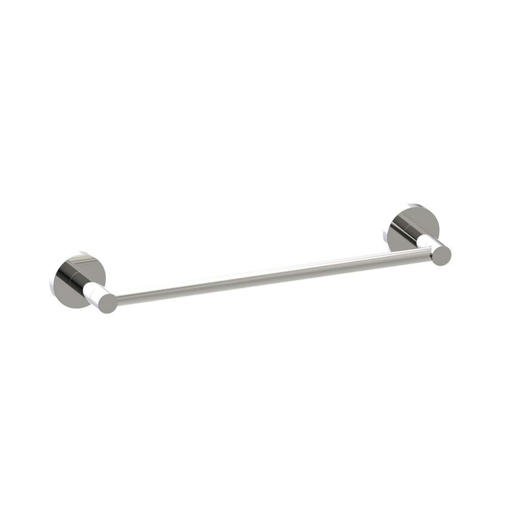 Kartners - CIRCO - 12-inch Bathroom Towel Bar-Polished Nickel - Polished Nickel
