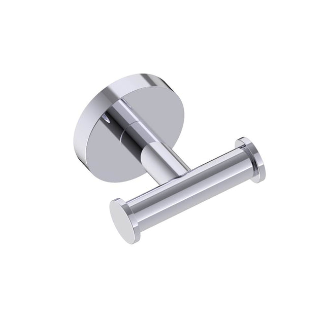 Kartners - CIRCO - Double Prong Robe Hook-Polished Chrome - Polished Chrome