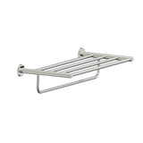 Kartners - CIRCO - Towel Shelf  with Bar 24-inch-Polished Nickel - Polished Nickel