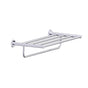 Kartners - CIRCO - Towel Shelf  with Bar 24-inch-Polished Chrome - Polished Chrome