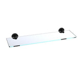 Kartners - CIRCO - 20-inch Glass Shelf-Matte Black - Matte Black