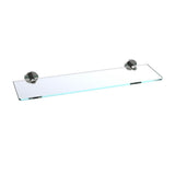 Kartners - CIRCO - 20-inch Glass Shelf-Brushed Nickel - Brushed Nickel