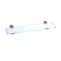 Kartners - CIRCO - 20-inch Glass Shelf-Polished Chrome - Polished Chrome