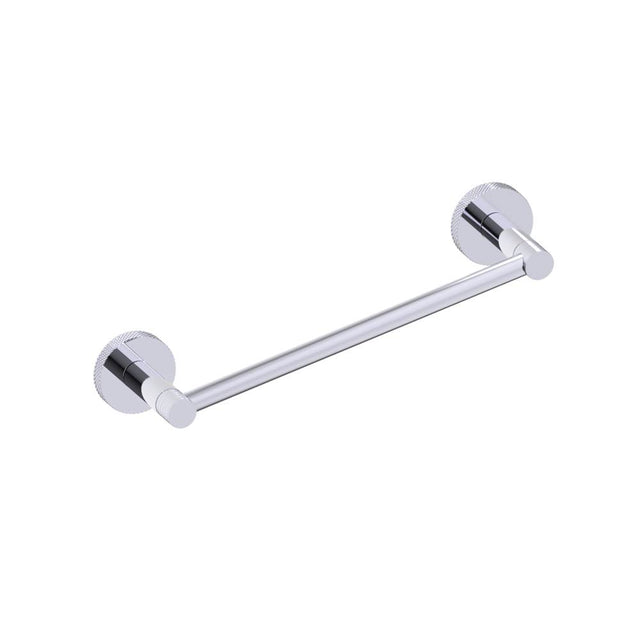 Kartners - CIRCO KNURLED - 9-inch Bathroom Towel Bar -Polished Chrome - Polished Chrome