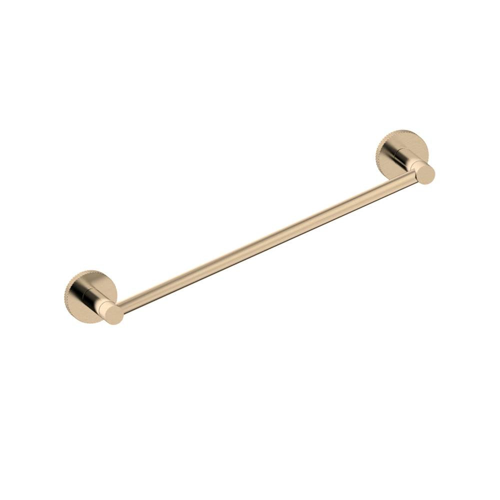 Kartners - CIRCO KNURLED - 12-inch Bathroom Towel Bar -Prosecco Bronze - Prosecco Bronze