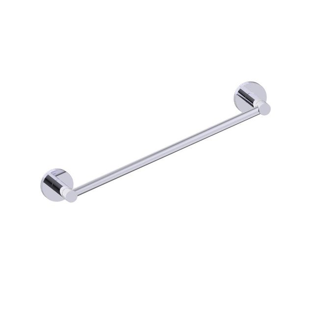 Kartners - CIRCO KNURLED - 12-inch Bathroom Towel Bar -Polished Chrome - Polished Chrome