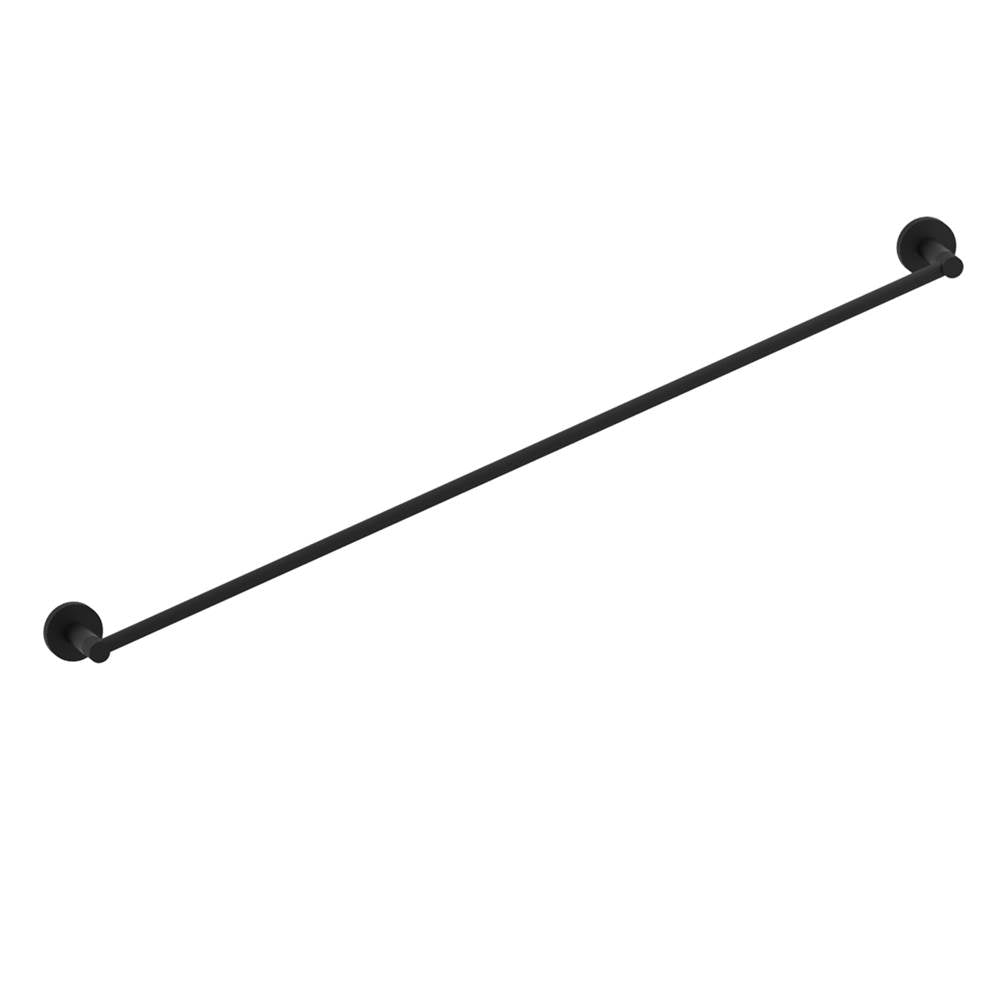 Kartners - CIRCO KNURLED - 30-inch Bathroom Towel Bar-Matte Black - Matte Black