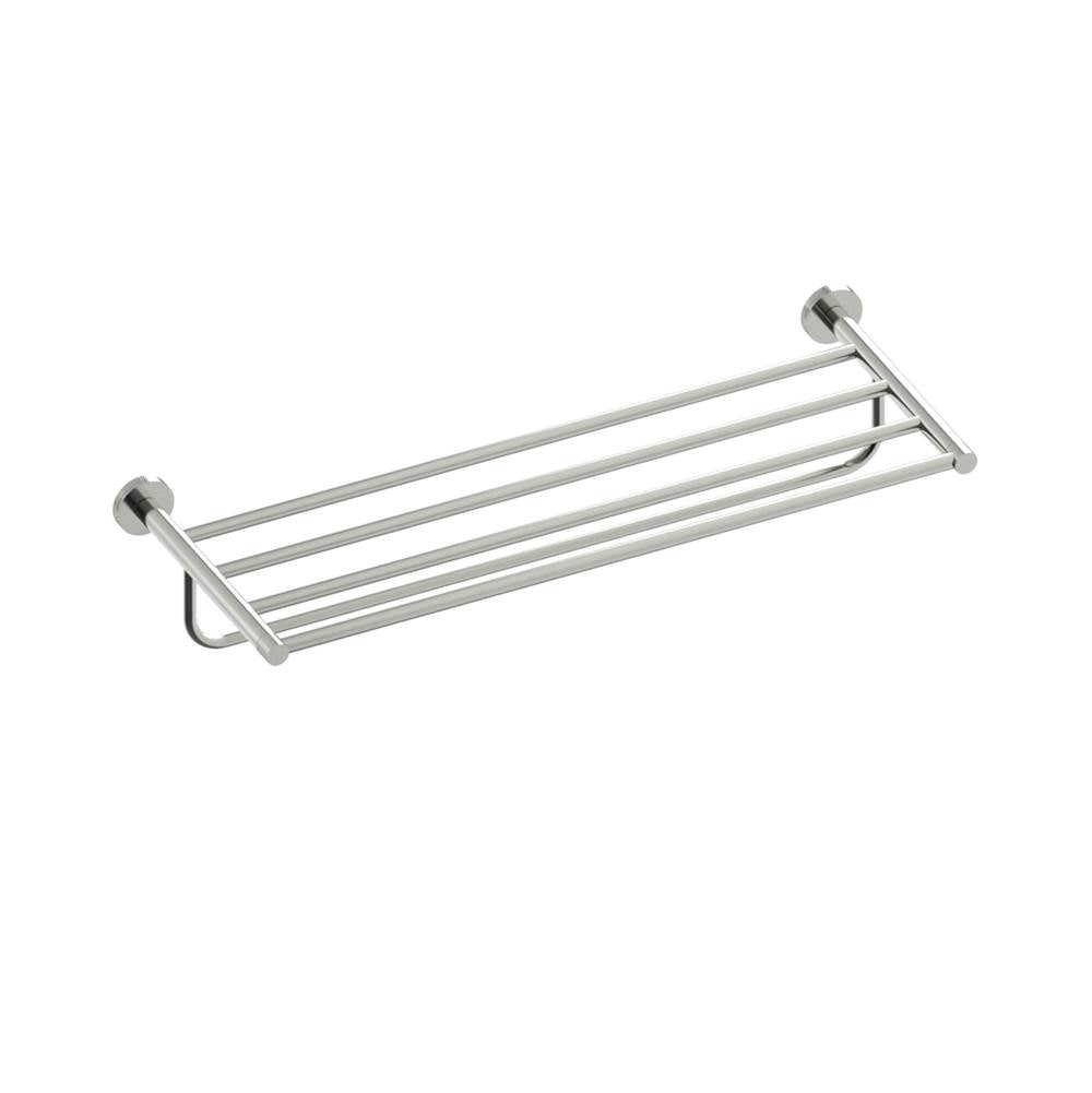 Kartners - CIRCO KNURLED - Towel Shelf-Brushed Nickel - Brushed Nickel