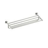 Kartners - CIRCO KNURLED - Towel Shelf-Brushed Nickel - Brushed Nickel