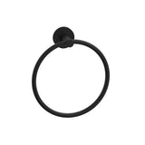 Kartners - CIRCO KNURLED - Towel Ring-Matte Black - Matte Black