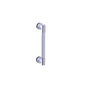 Kartners - CIRCO KNURLED - 8-inch Single Shower Door Handle-Polished Chrome - Polished Chrome
