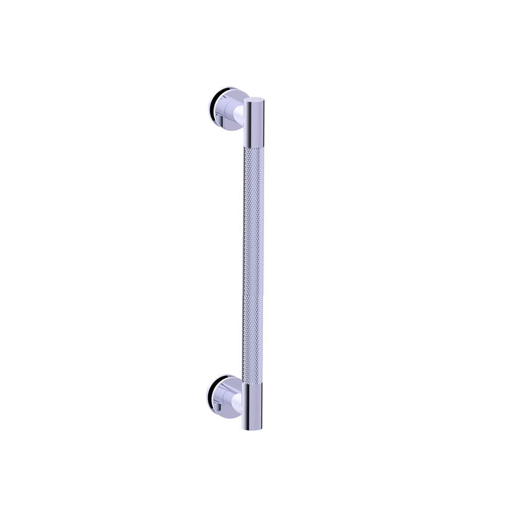 Kartners - CIRCO KNURLED - 18-inch Single Shower Door Handle-Unlacquered Brass - Unlacquered Brass