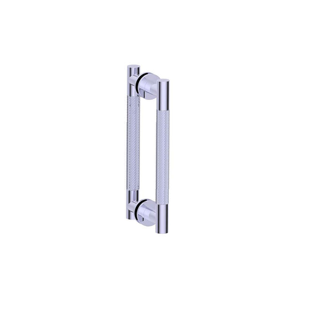 Kartners - CIRCO KNURLED - 8-inch Double Shower Door Handle-New World Bronze - New World Bronze