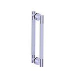 Kartners - CIRCO KNURLED - 18-inch Double Shower Door Handle-Brushed Nickel - Brushed Nickel