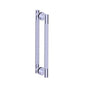 Kartners - CIRCO KNURLED - 24-inch Double Shower Door Handle-Polished Chrome - Polished Chrome