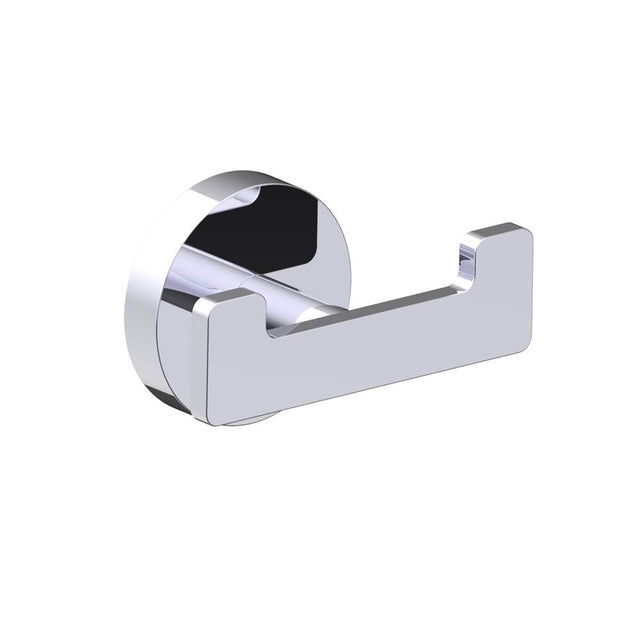 Kartners - SIENA - Double Prong Robe Hook-Polished Chrome - Polished Chrome