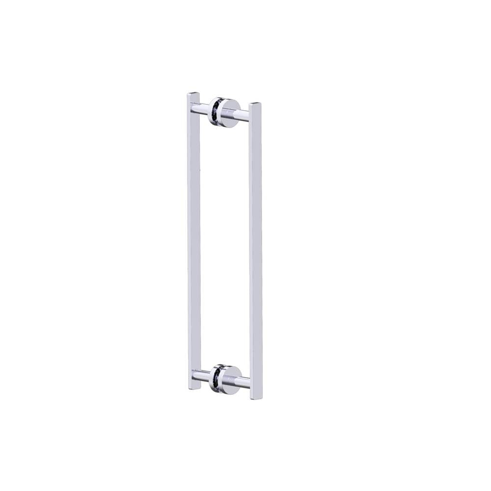 Kartners - SIENA - 18-inch Double Shower Door Handle-Polished Chrome - Polished Chrome