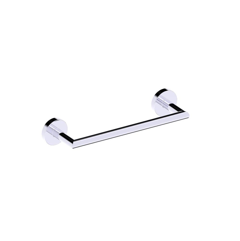 Kartners - BUILDERS - 9-inch Bathroom Towel Bar-Polished Chrome - Polished Chrome