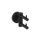 Kartners - BUILDERS - Double Prong Robe Hook-Matte Black - Matte Black