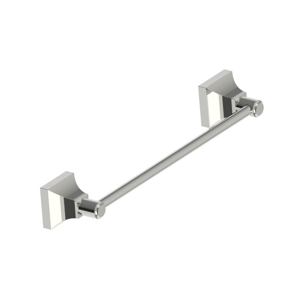Kartners - GLASGOW - 12-inch Bathroom Towel Bar-Polished Nickel - Polished Nickel