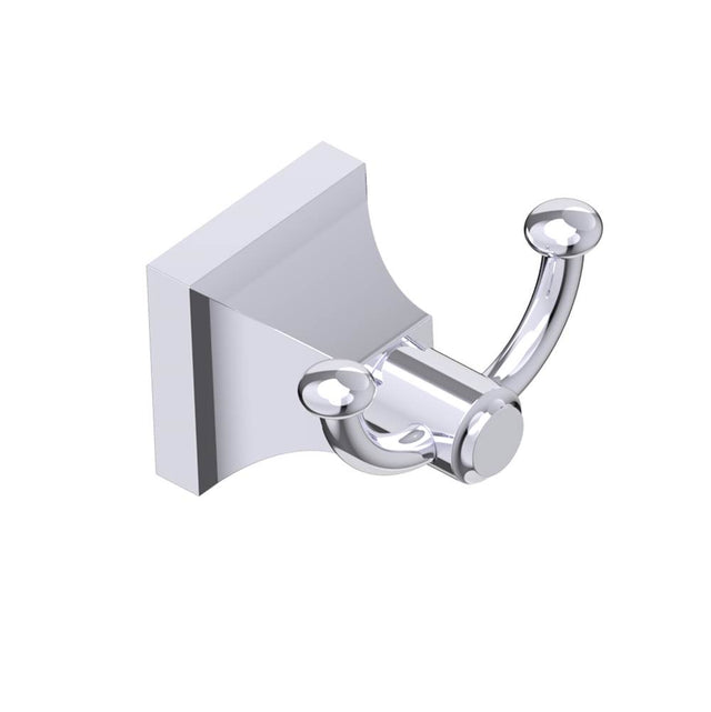 Kartners - GLASGOW - Double Prong Robe Hook-Polished Chrome - Polished Chrome