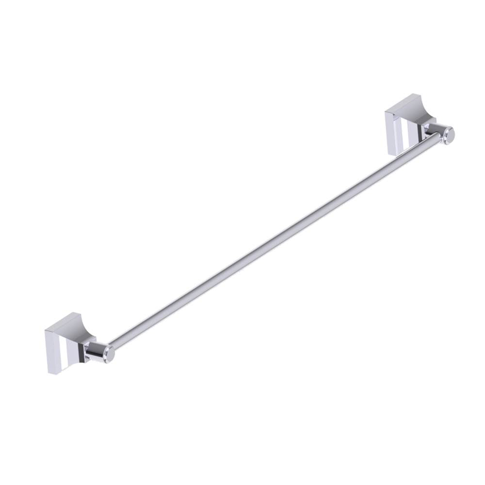 Kartners - GLASGOW - 24-inch Bathroom Towel Bar-Polished Chrome - Polished Chrome
