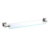 Kartners - GLASGOW - 20-inch Glass Shelf-Polished Nickel - Polished Nickel