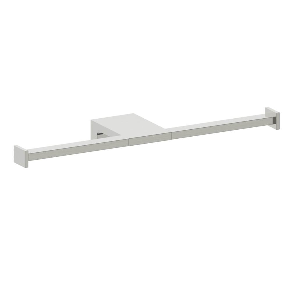 Kartners - NAPLES - Double Toilet Paper Holder-Brushed Nickel - Brushed Nickel