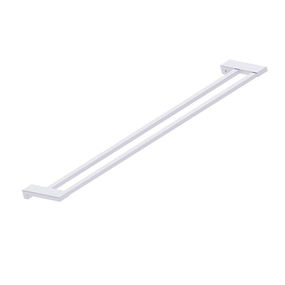 Kartners - NAPLES - 24-inch Double Bathroom Towel Bar-Polished Chrome - Polished Chrome