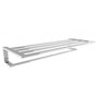 Kartners - NAPLES - Towel Shelf with 24-inch Bathroom Towel Bar-Polished Chrome - Polished Chrome