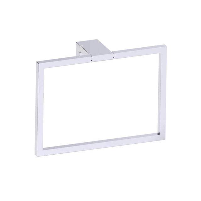 Kartners - NAPLES - Square Towel Ring-Polished Chrome - Polished Chrome
