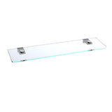 Kartners - NAPLES - 20-inch Glass Shelf-Brushed Nickel - Brushed Nickel