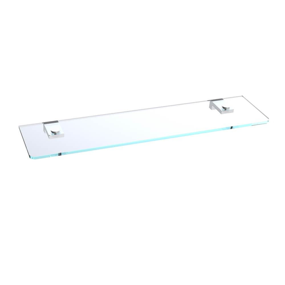 Kartners - NAPLES - 20-inch Glass Shelf-Polished Chrome - Polished Chrome