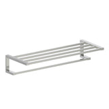Kartners - HAMBURG - Double Towel Shelf -Brushed Nickel - Brushed Nickel