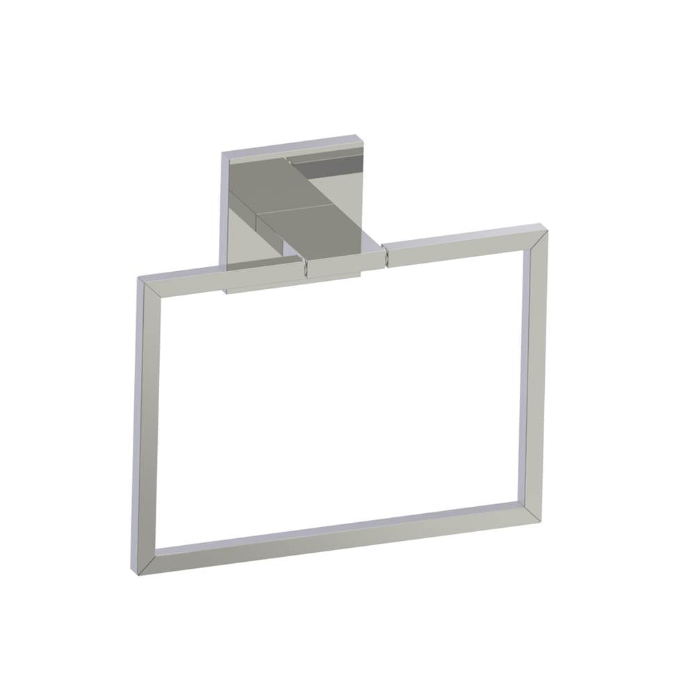 Kartners - HAMBURG - Square Towel Ring -Polished Nickel - Polished Nickel