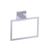 Kartners - HAMBURG - Square Towel Ring -Polished Chrome - Polished Chrome