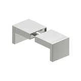 Kartners - HAMBURG - Double Shower Door Handle -Brushed Nickel - Brushed Nickel