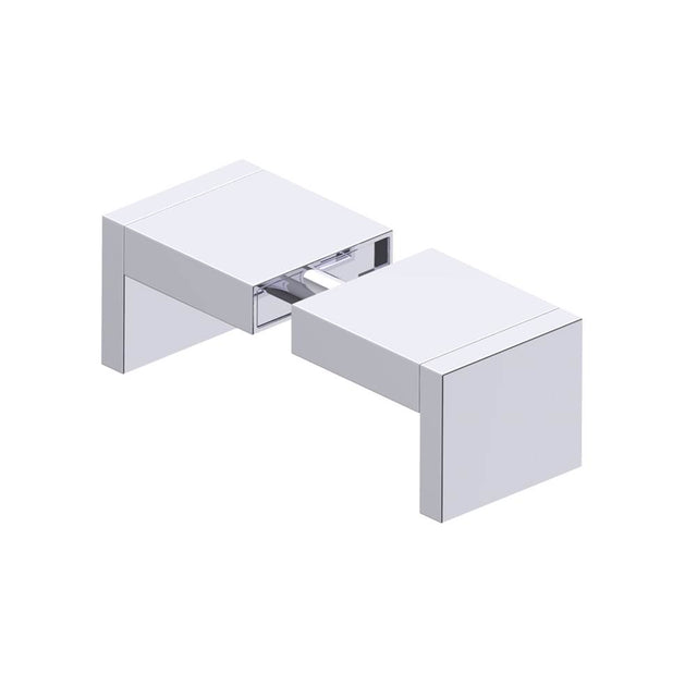 Kartners - HAMBURG - Double Shower Door Handle -Polished Chrome - Polished Chrome
