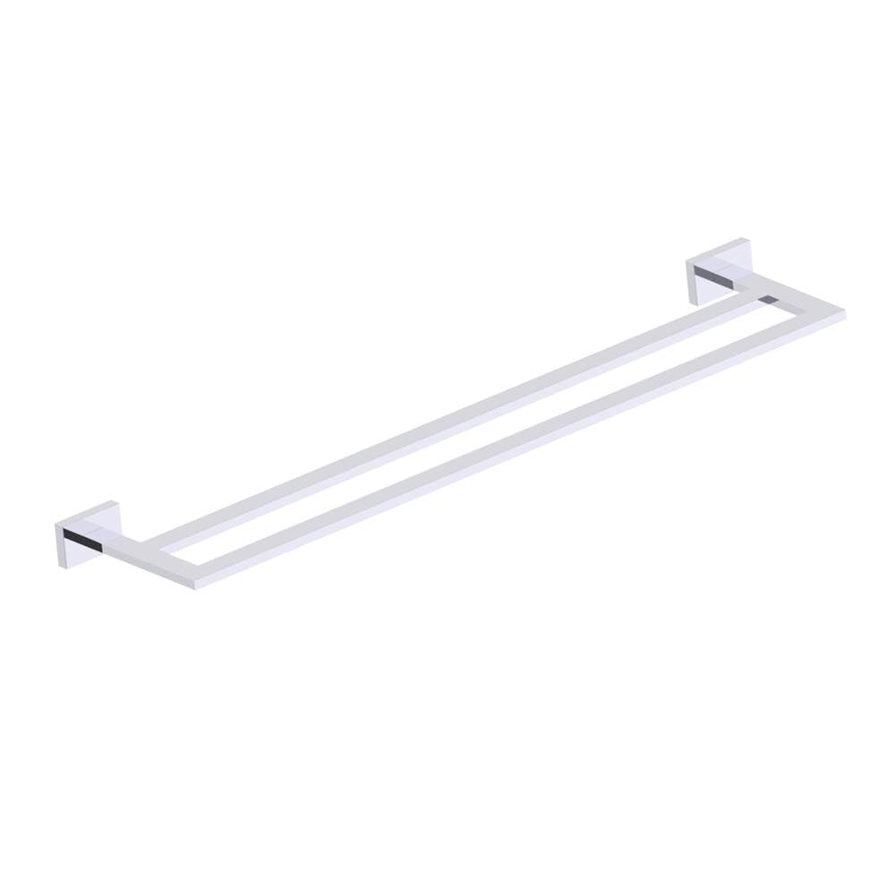 Kartners - VIENNA -  24-inch Double Bathroom Towel Bar -Polished Chrome - Polished Chrome