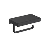 Kartners - HOTEL - Toilet Paper Holder with Shelf-Matte Black - Matte Black