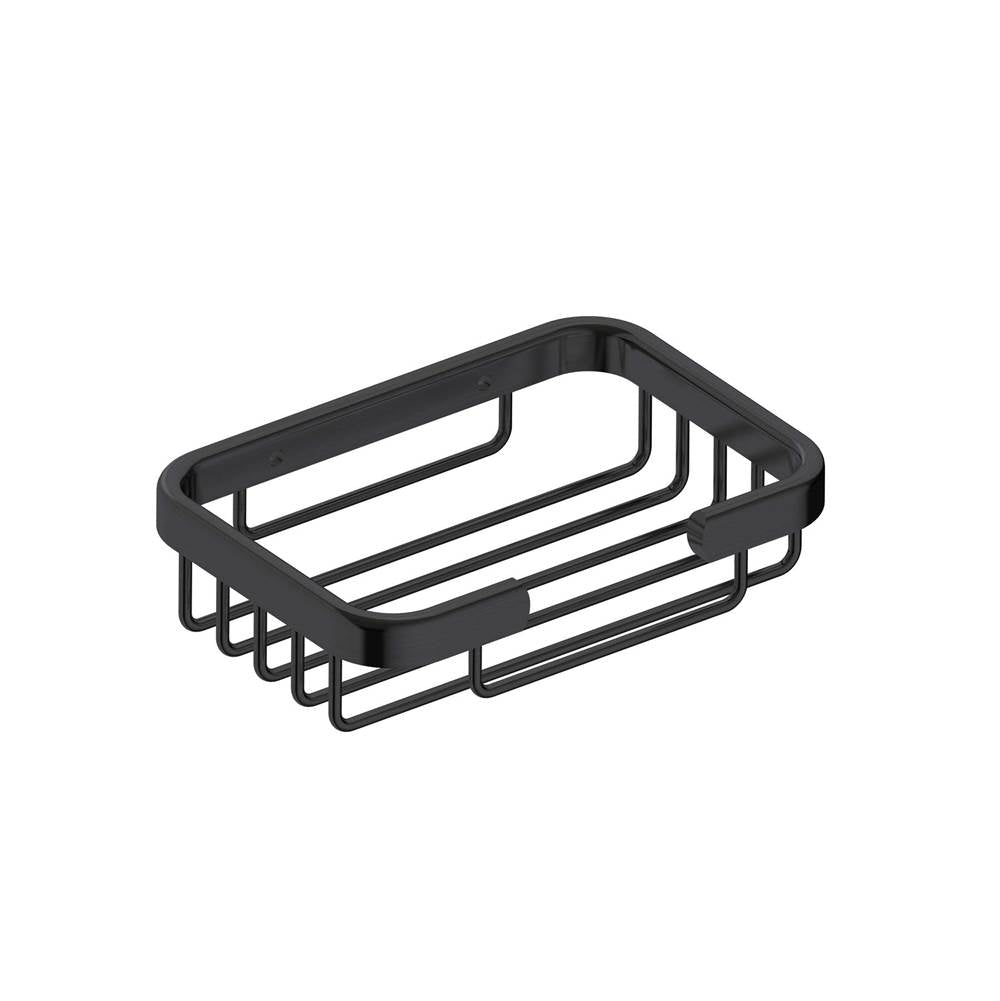 Kartners - Bath & Shower Baskets - Wire Basket -  Rectangle-Matte Black - Matte Black